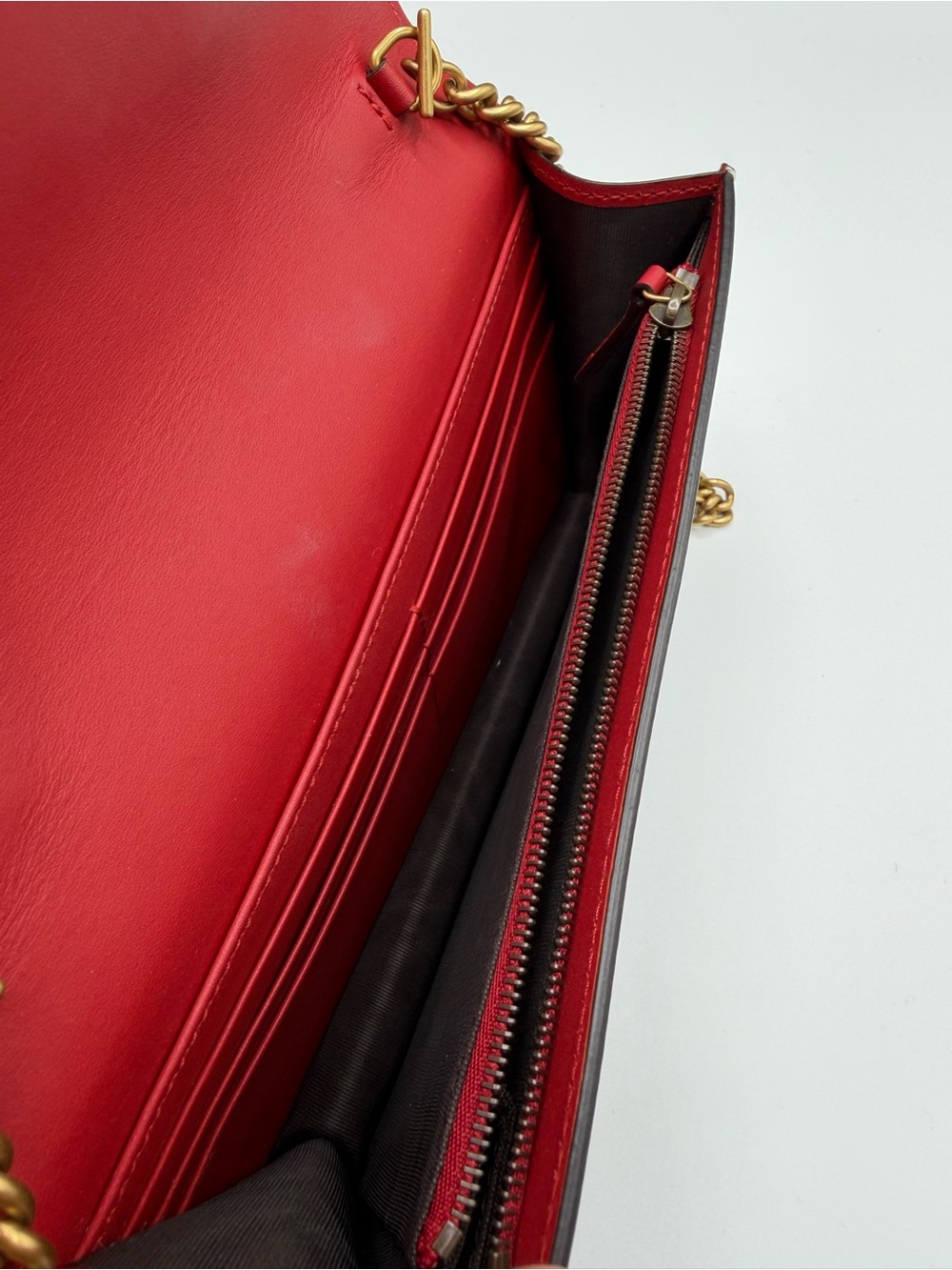 Gucci Queen Margaret Leather Wallet on Chain Crossbody Bag - Picture 7 of 9